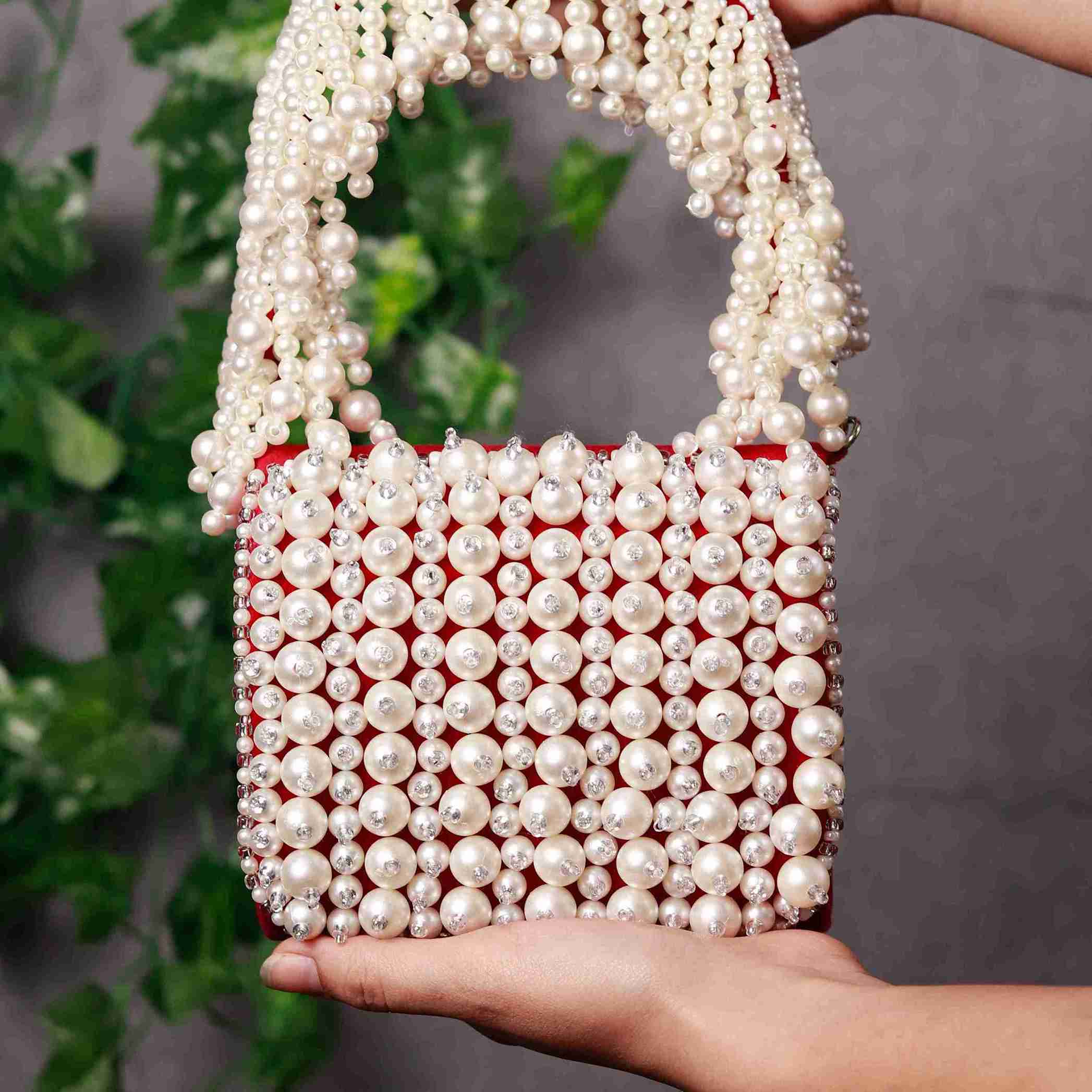 Jade Mini Bag with Embroidered Handle