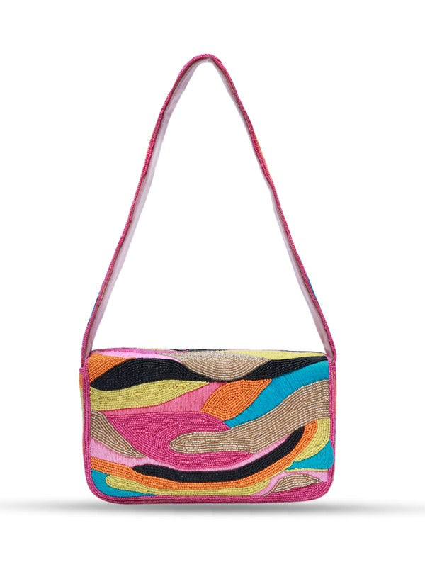 Aster Mulitcolor Baguette Bag with Handle