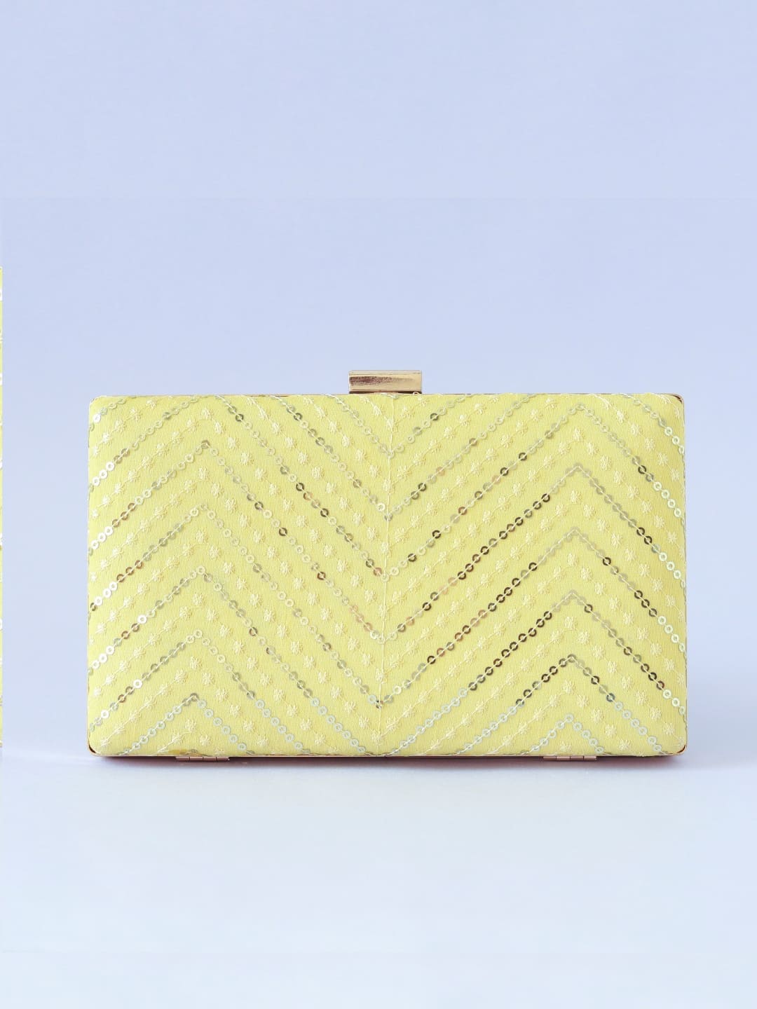 Mehak Zig Zag Sequins Embroidered Clutch