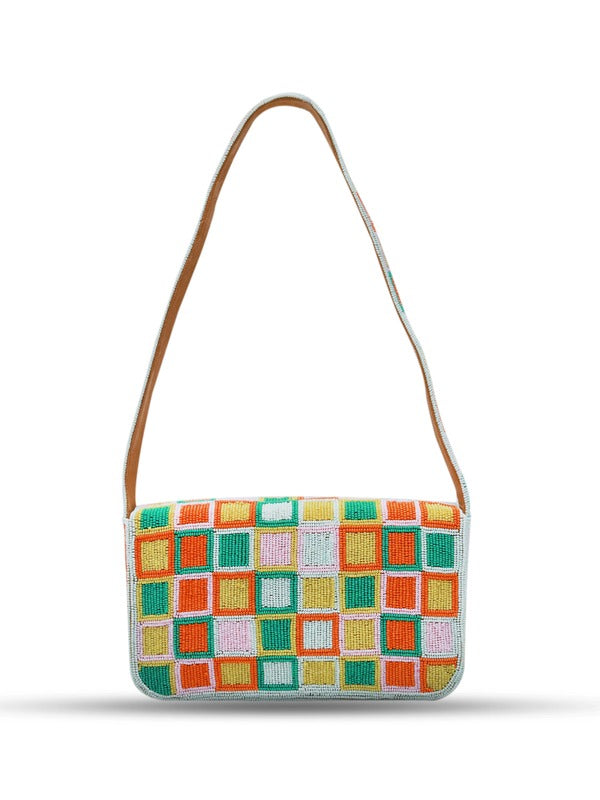 Blossom Blocks Baguette Bag with Handle