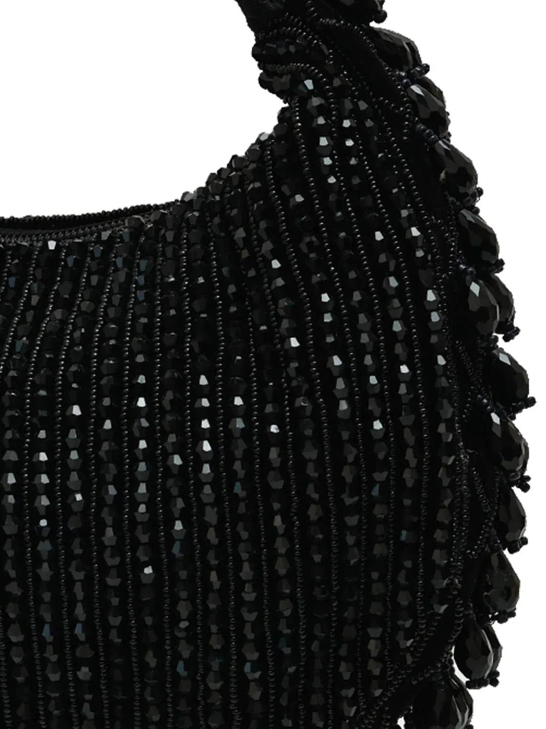 Sera Black Drop Pearls Bucket Bag
