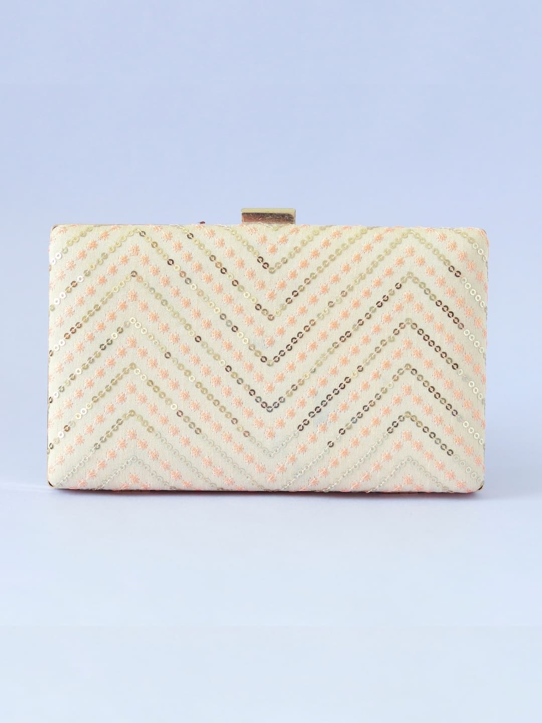 Mehak Zig Zag Sequins Embroidered Clutch