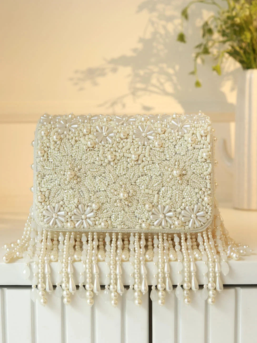 Fiona White Flap Over Bag