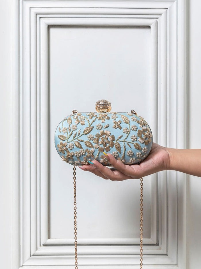 Baiza Zardozi Hand Embroidered Clutch