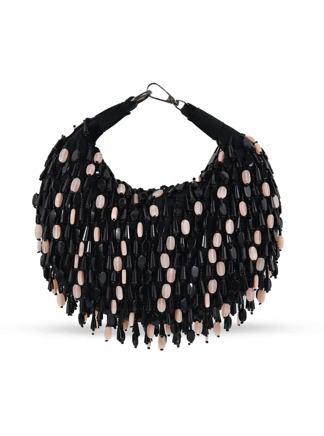 Bella Black Multicolor Half Moon Bag