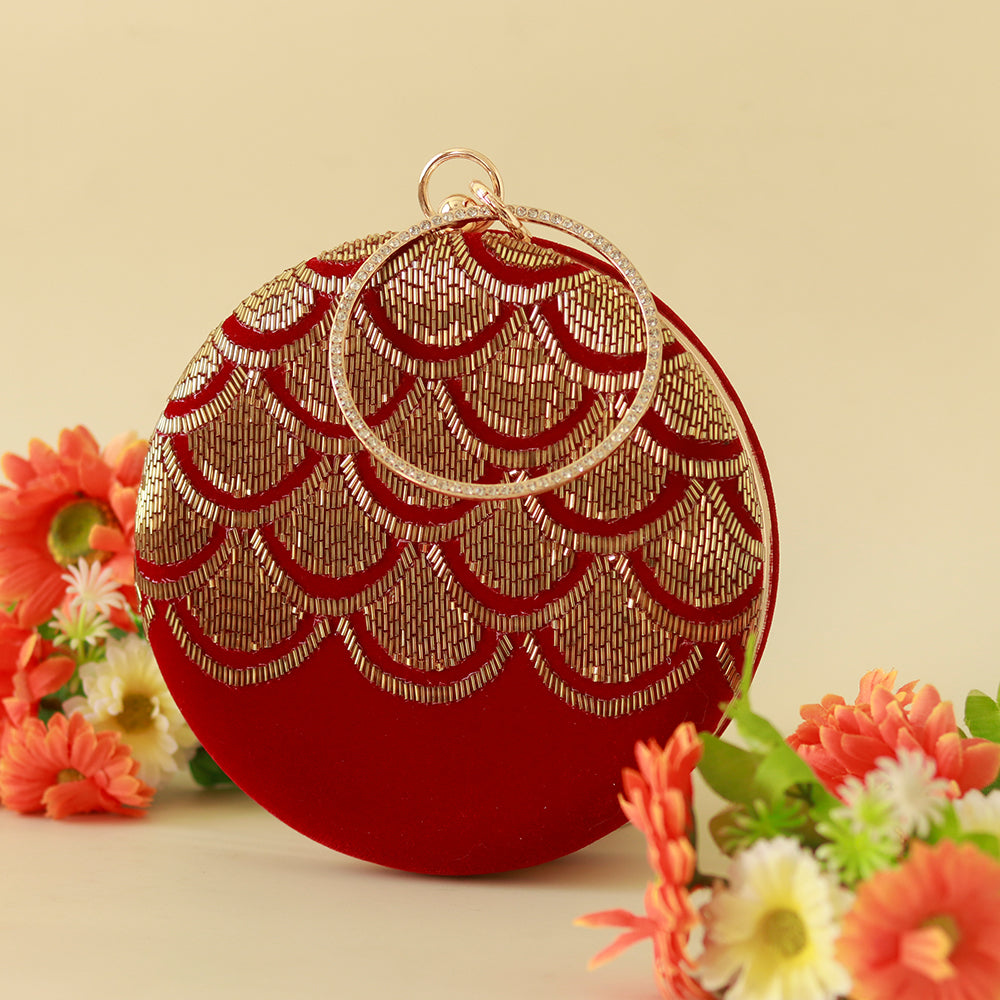 Rajwada Hand Embroidered Clutch