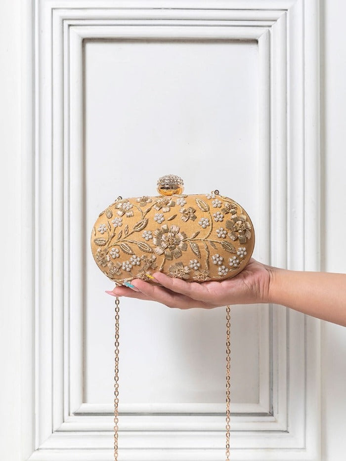 Baiza Zardozi Hand Embroidered Clutch