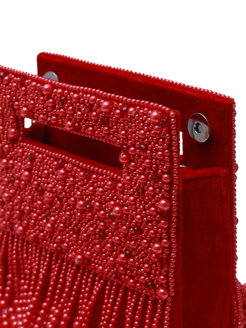 Ruby Embellished Flap over Clutch Bag