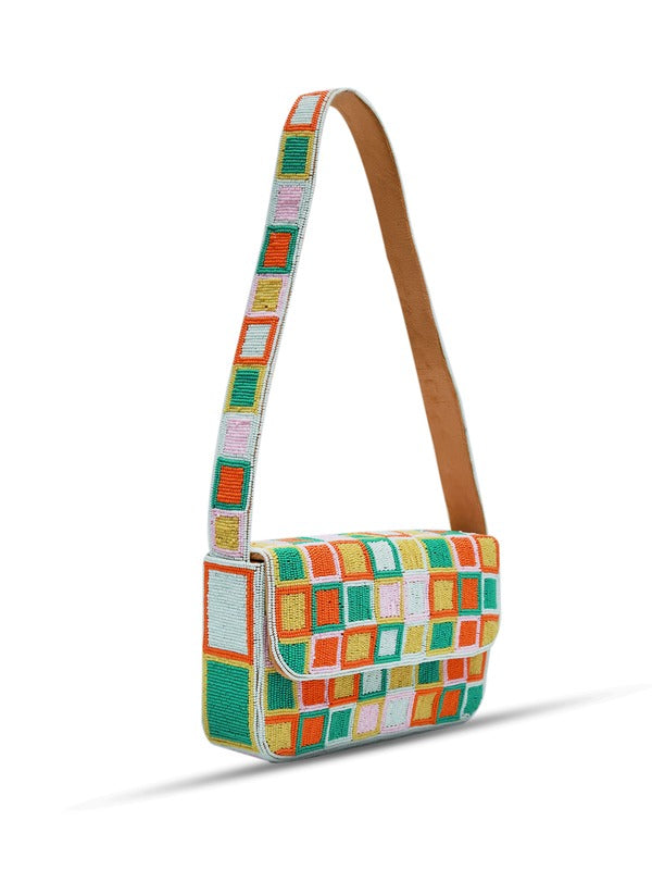 Blossom Blocks Baguette Bag with Handle