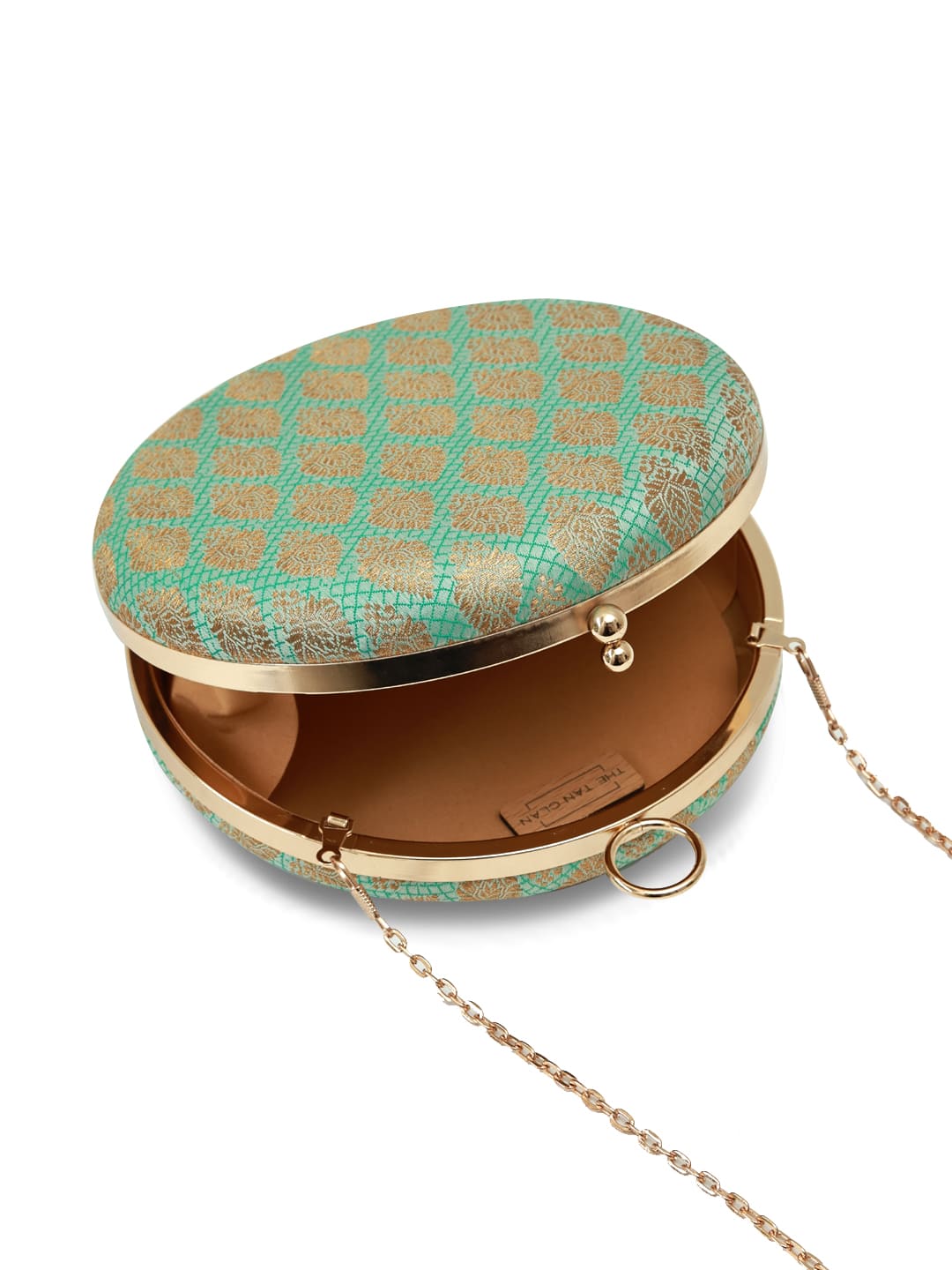 Classic Green Round Clutch