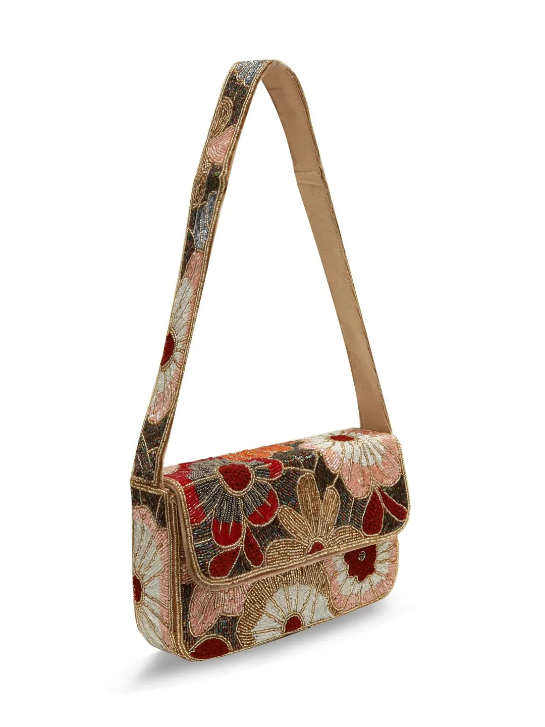 Daisy Red  Floral Shoulder Bag
