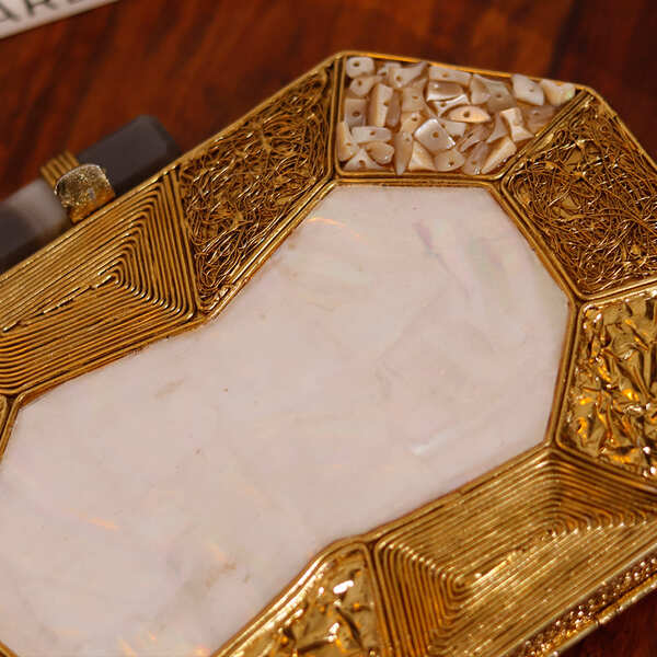 Inaayat Brass Mother of Pearl Clutch