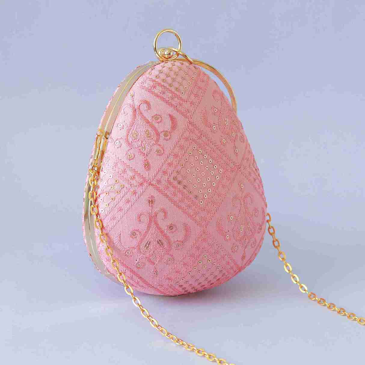 Delight Almond Shape Embroidered Clutch