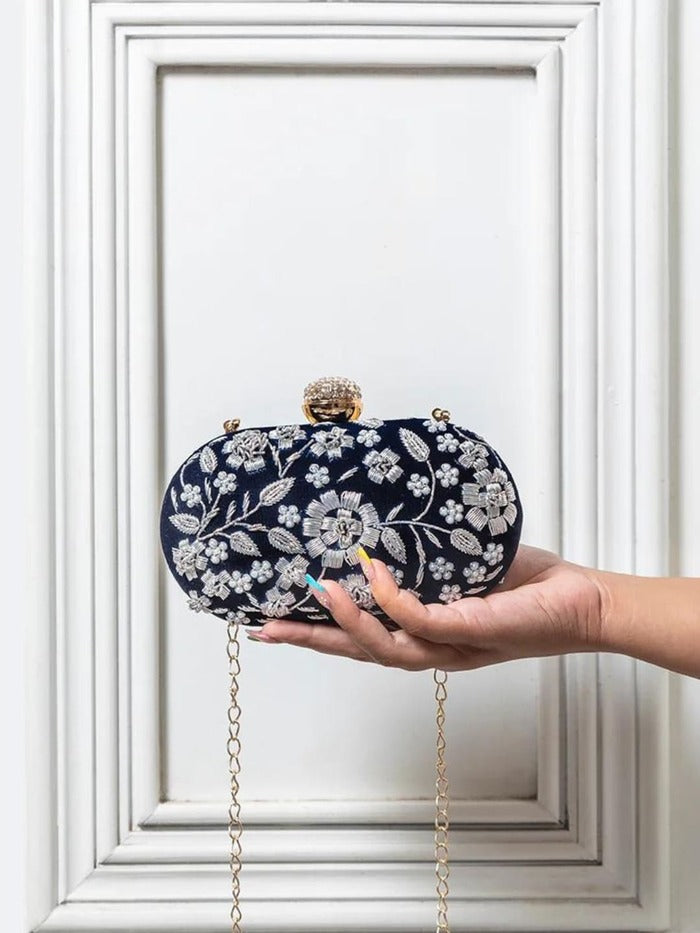 Baiza Zardozi Hand Embroidered Clutch