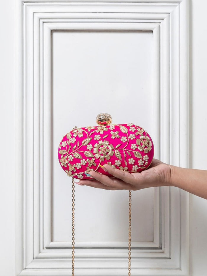 Baiza Zardozi Hand Embroidered Clutch