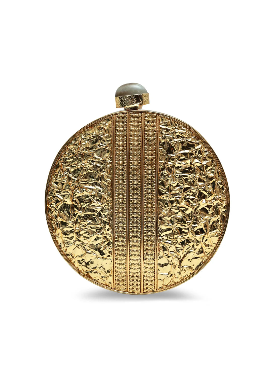 Lisa Golden Brass Clutch
