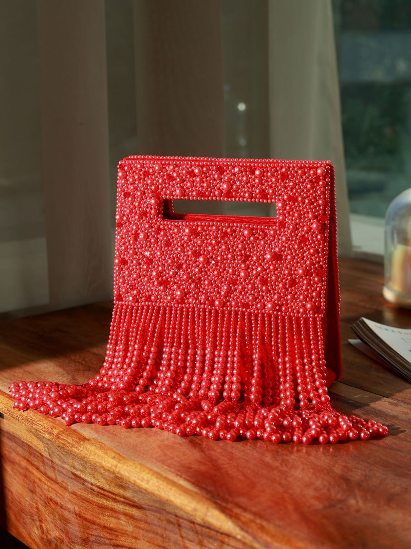 Ruby Embellished Flap over Clutch Bag