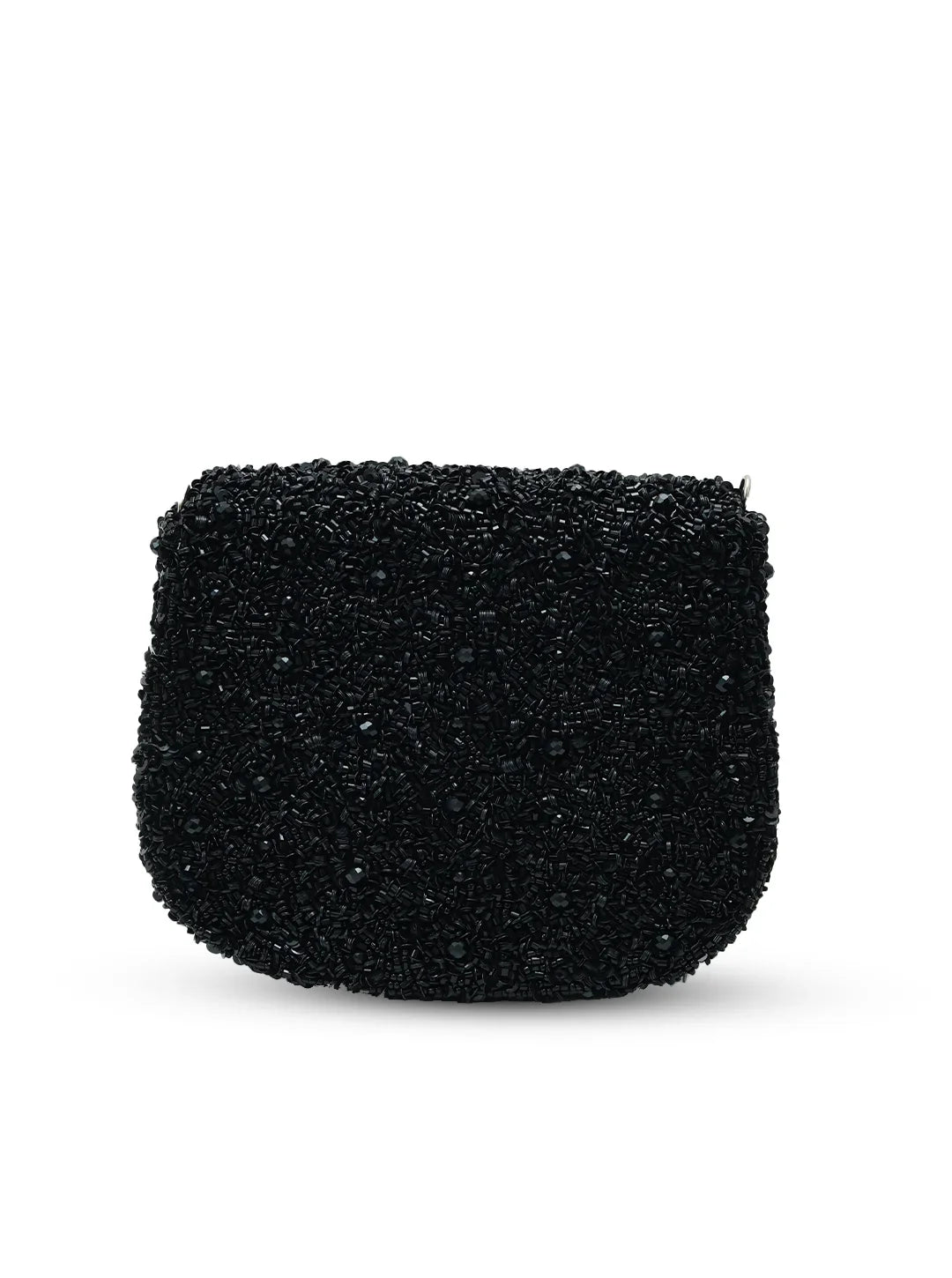 Black textured bowl on a white background