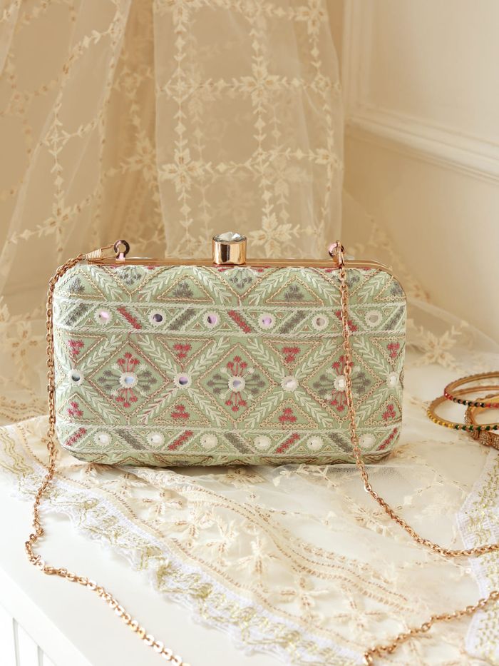 Ariba Pink Box Clutch