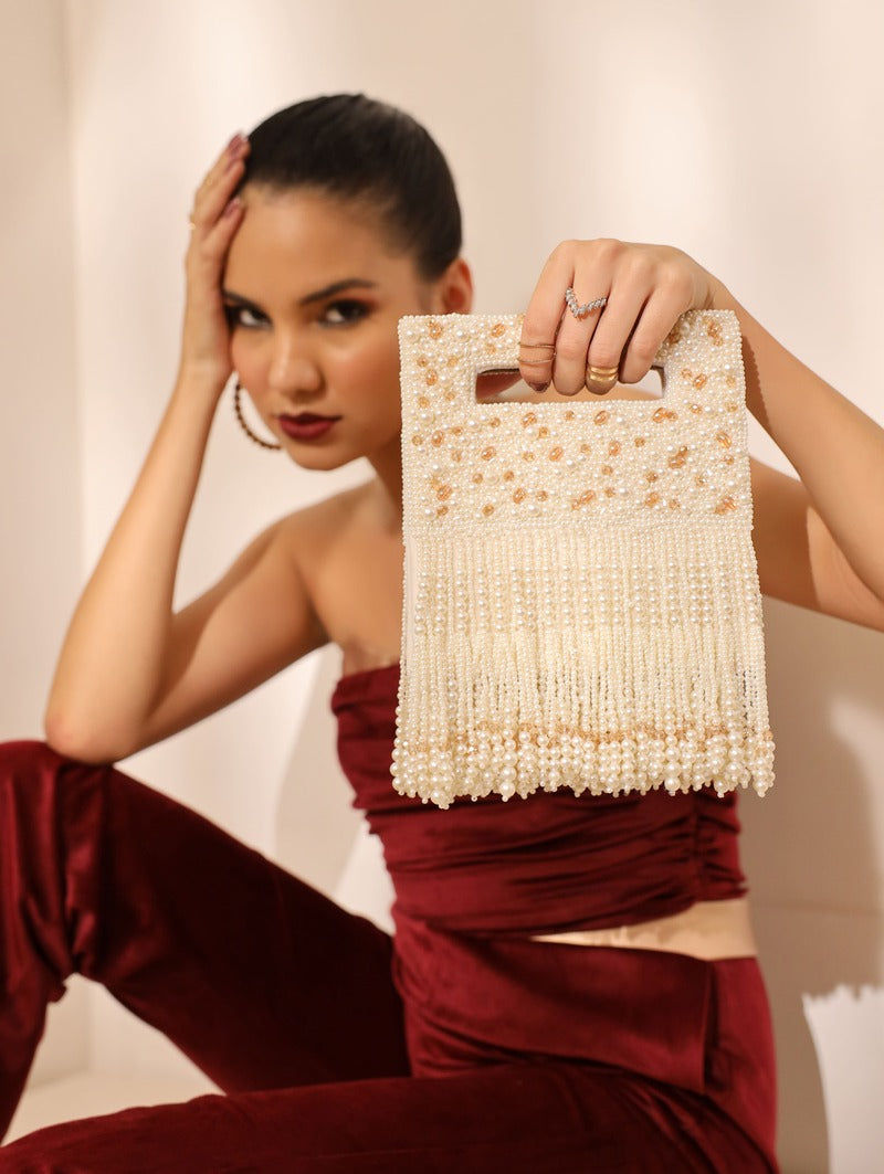 Ruby Embellished Flap over Clutch Bag